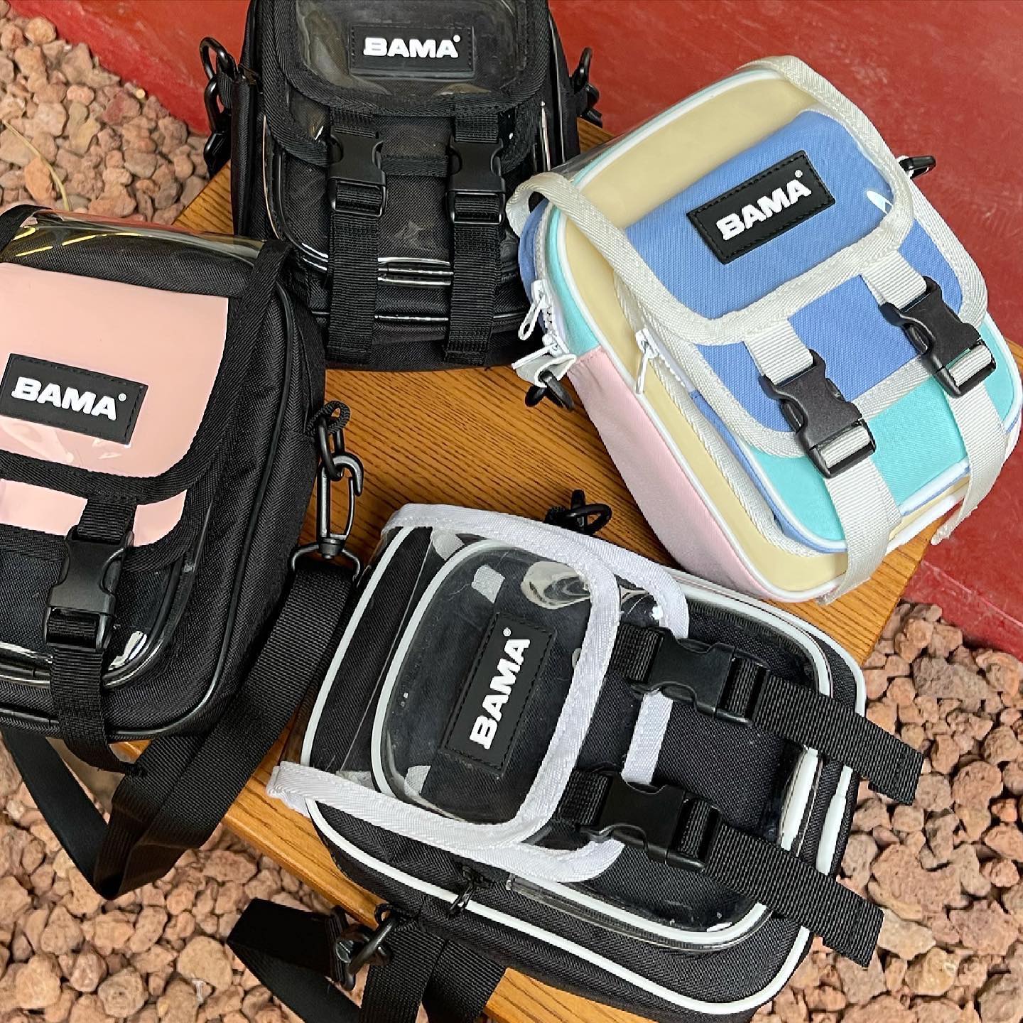Túi đeo chéo Bama trong suốt unisex ,mini bag local brand thời trang nam nữ, chất liệu PVC cao cấp chống thấm nước - Gin Store