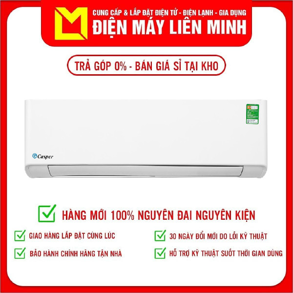 Máy lạnh Casper 1.5 HP LC-12FS33 - Hàng chính hãng - Giao HCM và 1 số tỉnh thành