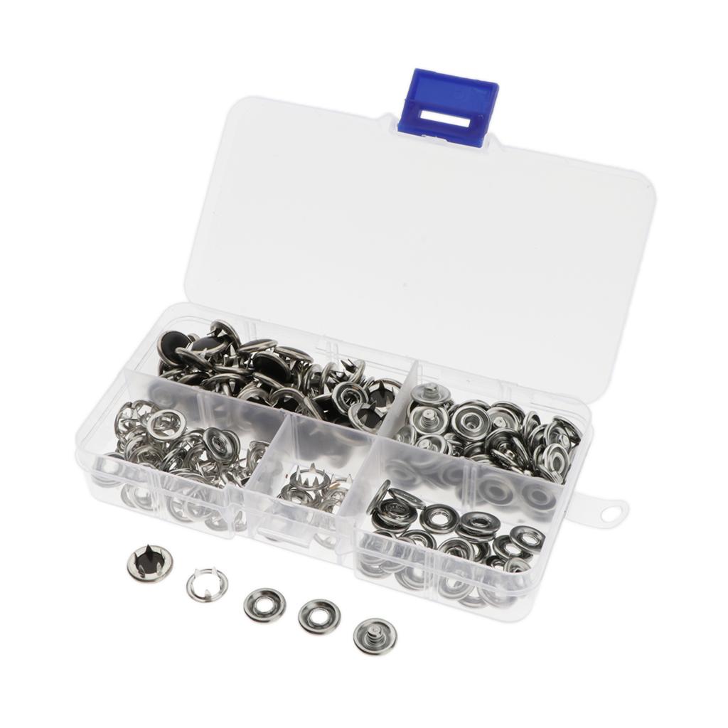 50 Bộ Rỗng Năm Móng Vuốt Nút Prong Snap Nút Khóa Cho Quần Áo