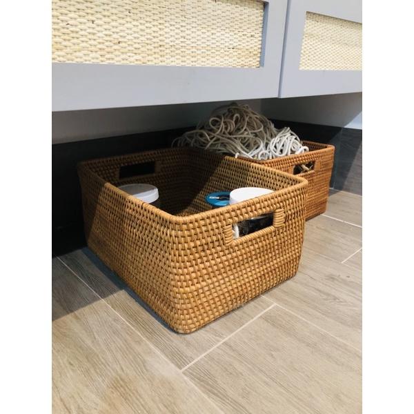Khay chữ nhật mây đựng đồ dùng các loại