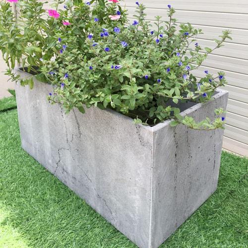 Chậu cây độc đáo bằng đá ong xám 30x60 chữ nhật