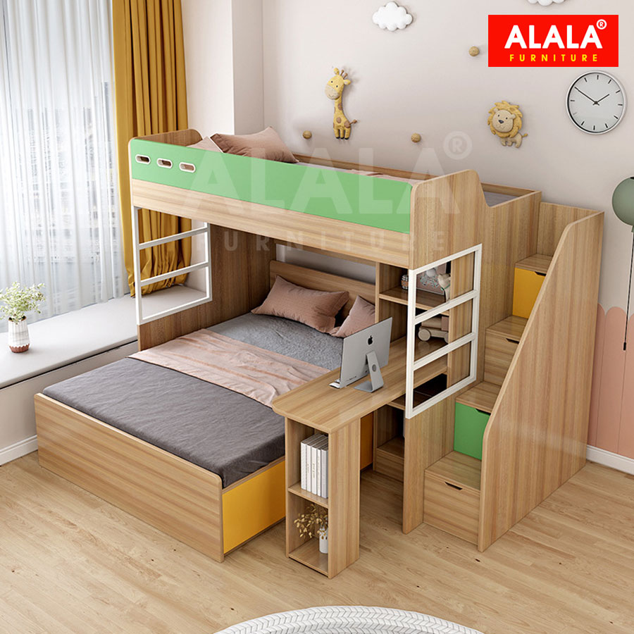 Giường tầng ALALA165 đa năng/ Miễn phí vận chuyển và lắp đặt/ Đổi trả 30 ngày/ Sản phẩm được bảo hành 5 năm từ thương hiệu ALALA/ Chịu lực 700kg