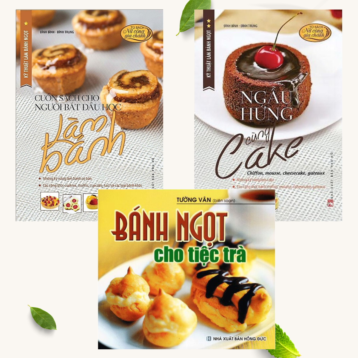 Combo 3 cuốn học làm bánh ngọt