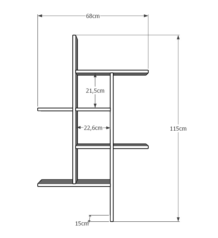 Kệ Treo Tường Đơn Giản, Sáng Tạo SIB DECOR (Nhiều màu)