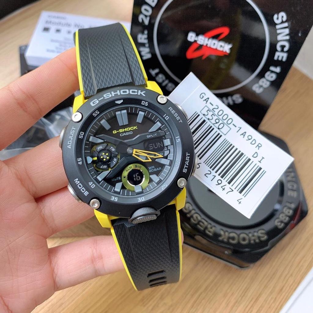 Đồng Hồ Nam Dây Nhựa Casio G-Shock GA-2000-1A9 Chính Hãng - GA-2000-1A9DR Carbon Core