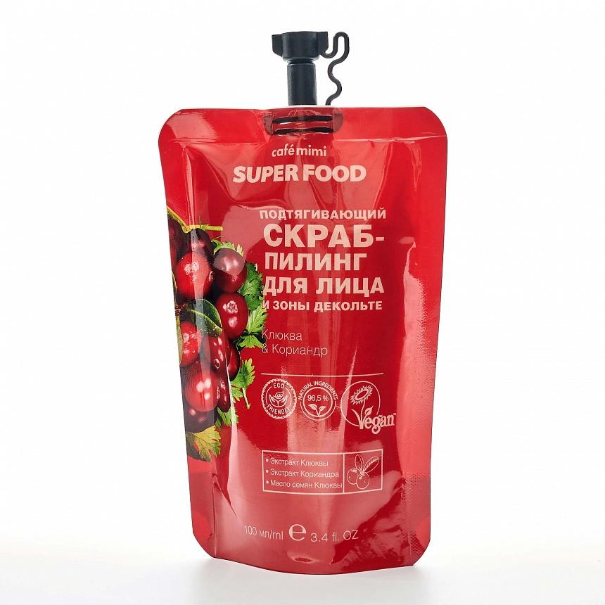 Tẩy Tế Bào Chết CAFÉ MIMI Nâng Cơ cho Da Mặt Và Vùng Ngực Cranberry & Coriander 100ml