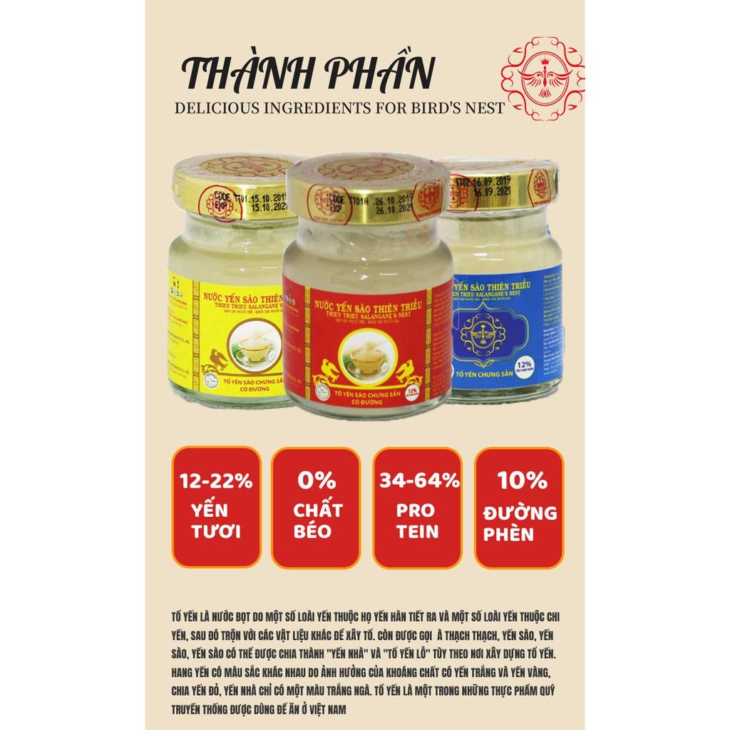 Lốc 8 hũ nước yến sào cao cấp Thiên Triều (đường phèn) 70ml/hũ - Yến sào Thiên Triều