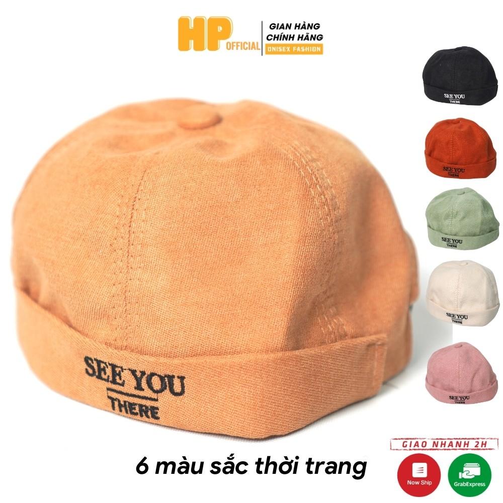 Nón Beanie vành tròn ️ Mũ tròn SEE YOU phong cách Retro Hàn Quốc form Unisex nam nữ N04