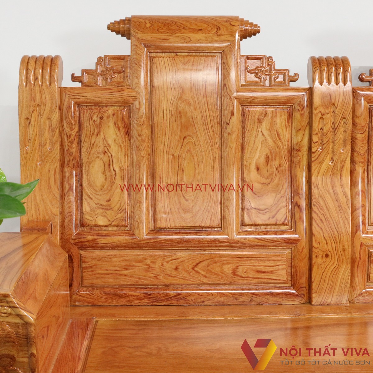 Bộ Bàn Ghế Salon Tần Thủy Hoàng Gỗ Hương Đá Chạm Tượng 6 Món Cao Cấp