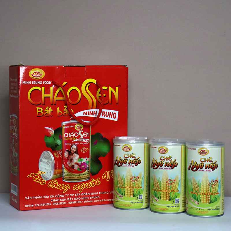 Chè Ngô Nếp Minh Trung ăn liền combo 3 lon - CHENGONEP 3