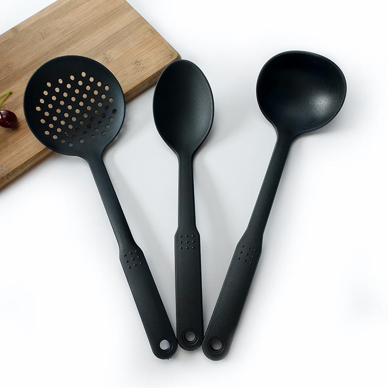 6 Cái/bộ Đen Đồ Dùng Nhà Bếp Bộ Không Dính Đồ Dùng Nhà Bếp Nấu Ăn Dụng Cụ Thìa Canh GÀU MÚC Thìa Đũa Dụng Cụ Xẻng Tiện Ích Phụ Kiện