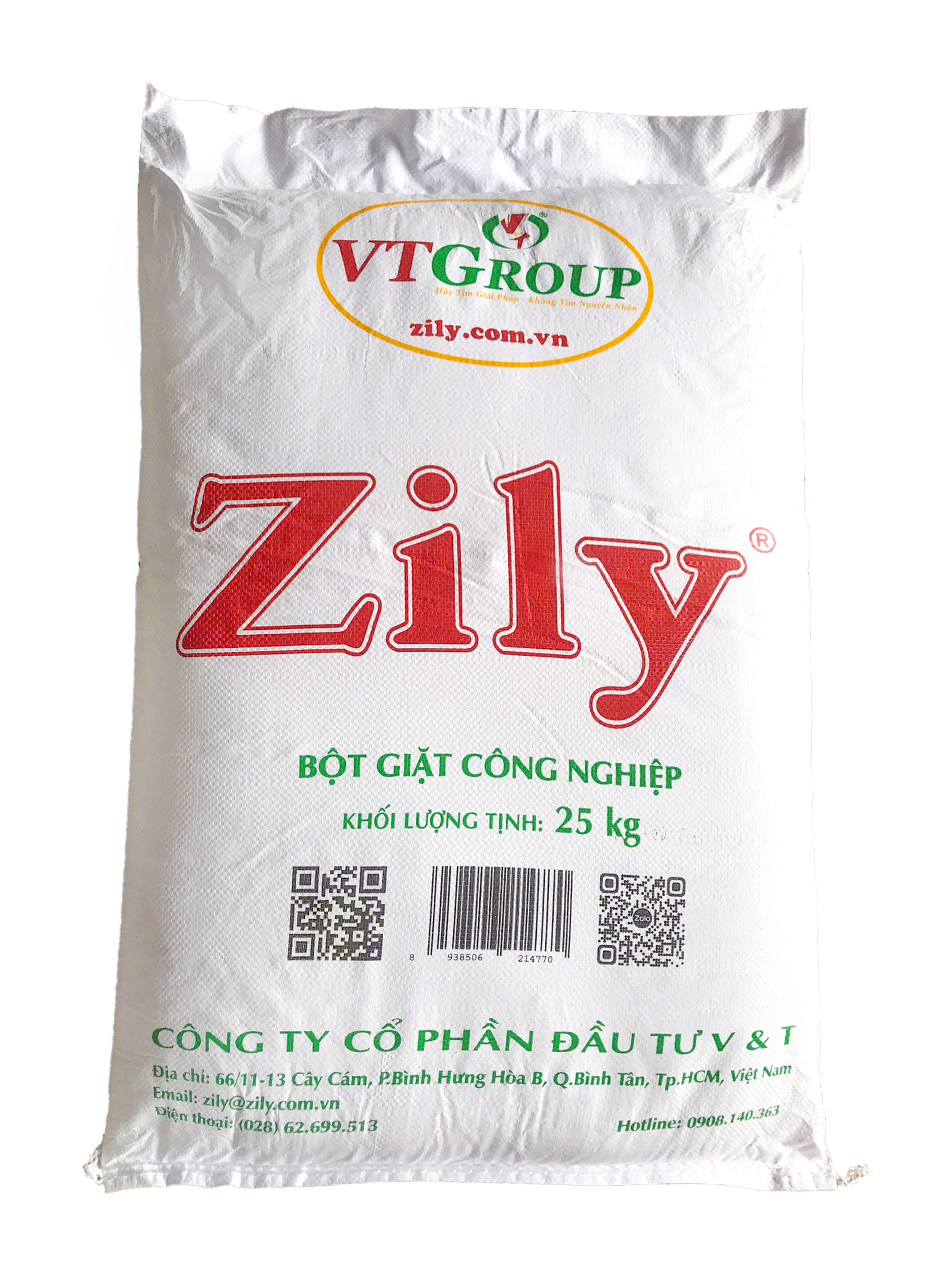 Bột giặt công nghiệp 25kg/bao - Tặng 1 chai tẩy quần áo màu Zily 550g