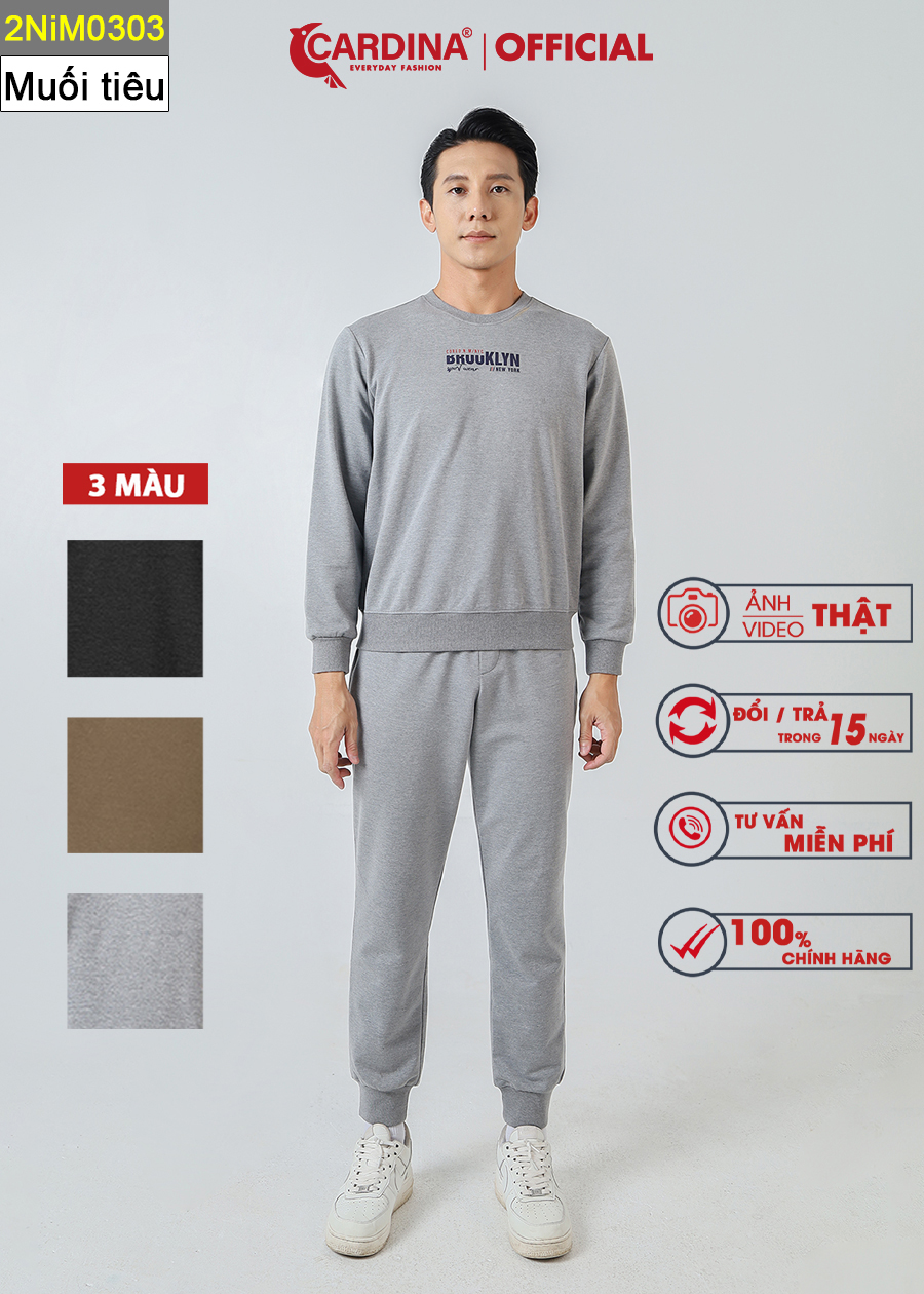 Bộ Thu Đông Nam CARDINA Chất Nỉ Cao Cấp Kiểu Dáng Thể Thao Khỏe Khoắn Năng Động 2NIM03