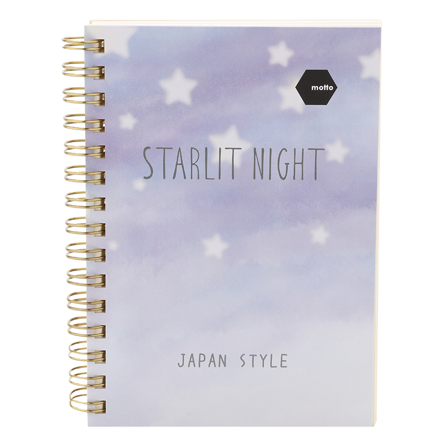 Sổ LX Twin Notebook Starlit Night Motto A6 120 Trang (10.5 x 14.8 cm)