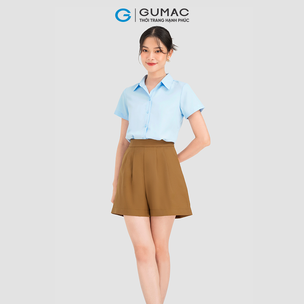 Quần short nữ GUMAC QC08060 xếp ly