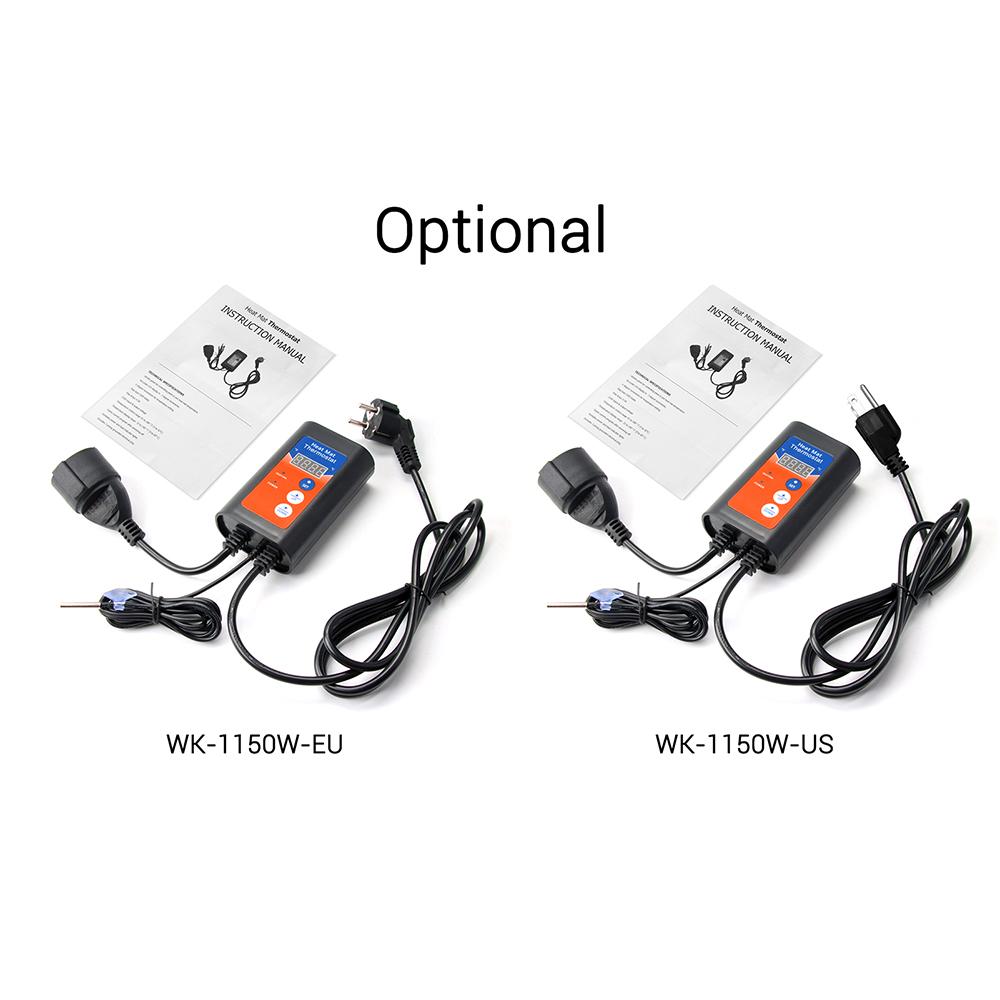 Bộ điều nhiệt kỹ thuật số Heat Mat 1000W 110V 41-108℉ Bộ điều khiển nhiệt độ với màn hình LED cho cây con Bò sát nảy mầm thủy canh Lên men
