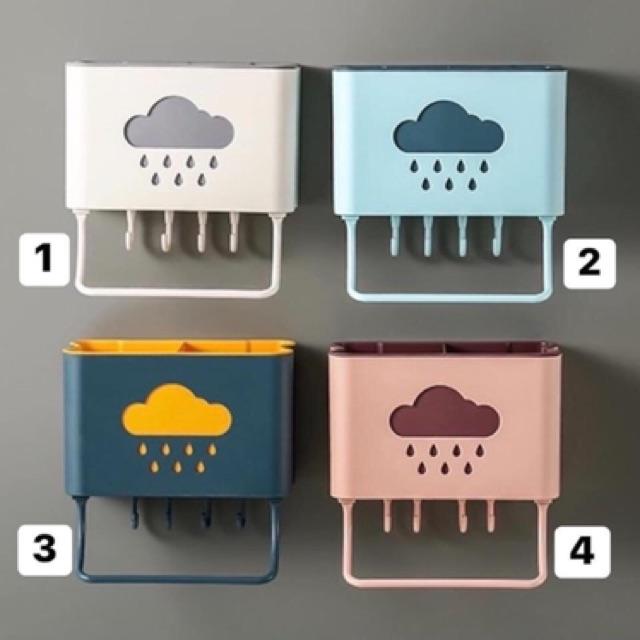 ỐNG ĐŨA TREO TƯỜNG ĐÁM MÂY KÈM MÓC TREO DỤNG CỤ BẾP