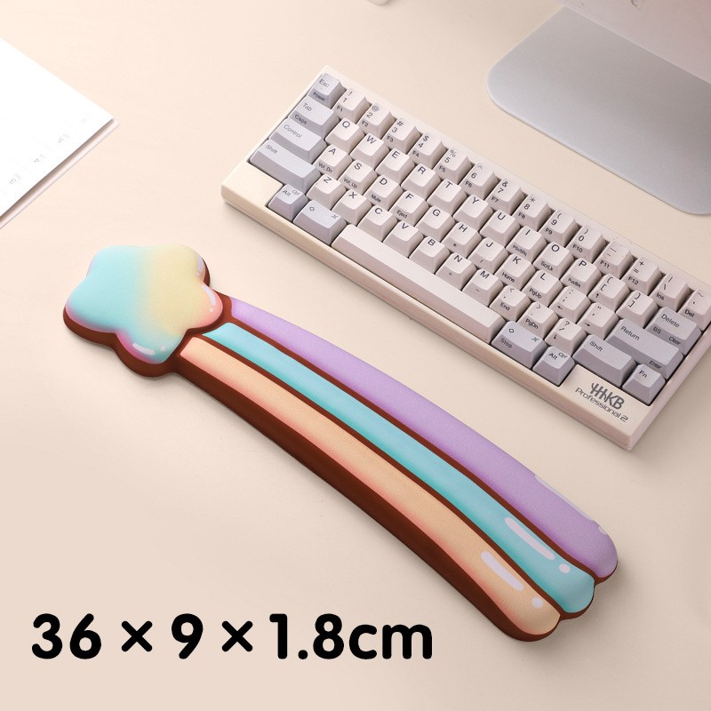 Miếng Lót Chuột Kê Tay Bàn Phím, Đệm Cổ Tay Mousepad 3D Hình Ngôi Sao Cầu Vòng 2 Màu_ Hàng Chính Hãng
