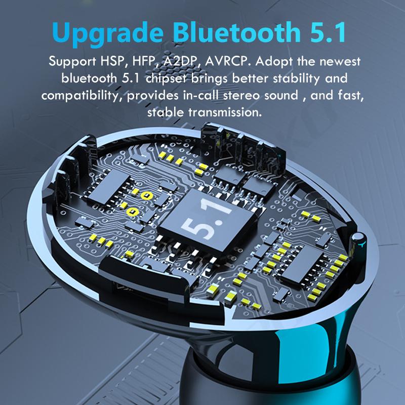 TWS Bluetooth 5.1 3500MAh Sạc Hộp Tai Nghe Không Dây 9D Stereo Thể Thao Chống Thấm Nước Tai Nghe Nhét Tai Tai Nghe Có Micro
