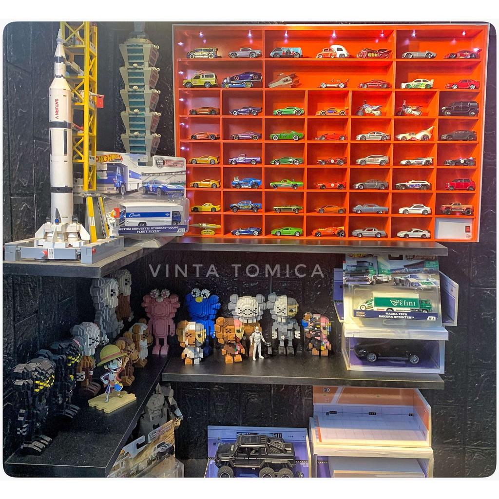 Phiên Bản Cam Nổi Bật Kệ Trung Xe Mô Hình Hotwheels Tomica