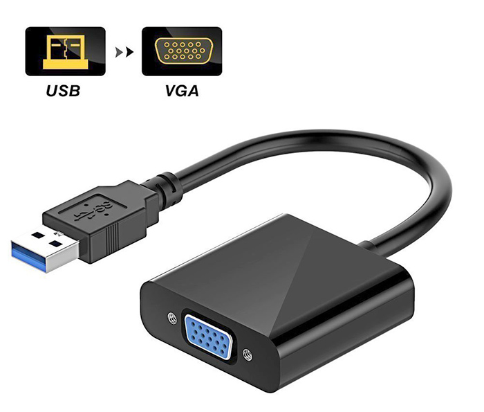 Cáp Chuyển Đổi, Cáp Chuyển USB 3.0 Sang VGA, USB to VGA - Truyền Tín Hiệu Tốc Độ Cao