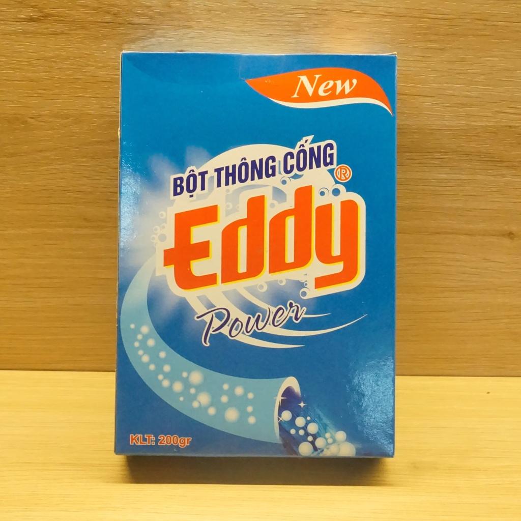 Bột thông cống EDDY 200g phân hủy cặn bã rêu rác trong nhà tắm, lavabo...