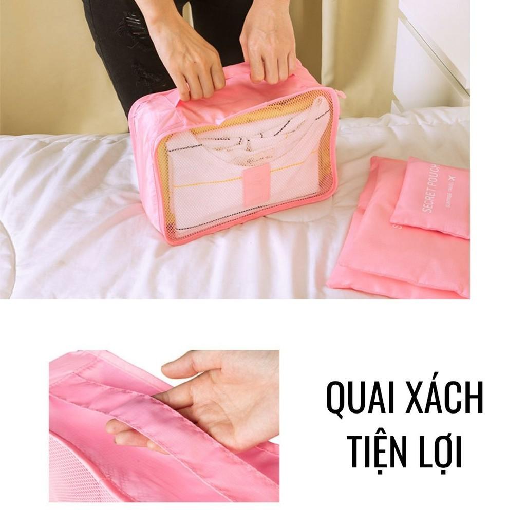 Bộ 6 túi đựng quần áo đồ lót tất vớ đi du lịch chống thấm