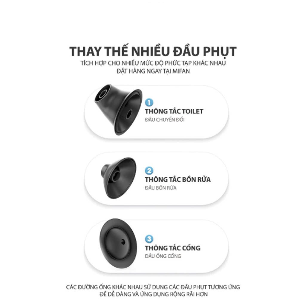 Dụng Cụ Thông tắc Cống, Bồn Cầu Bằng Khí Nén Áp Lực Siêu Mạnh Tặng Kèm Bơm - Hàng Nhập Khẩu
