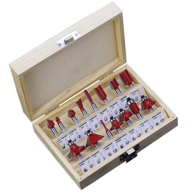 Bộ 12 mũi phay gỗ cốt 12ly7 - Mũi soi gỗ