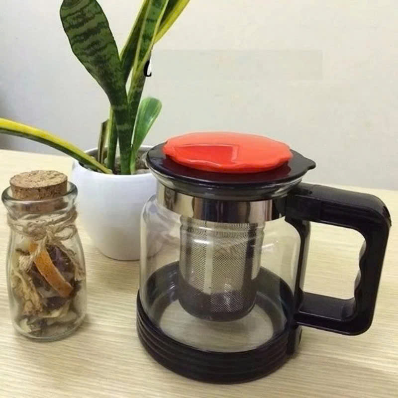 Ấm Pha Trà Thủy Tinh Có Lõi Lọc, Dung Tích 1.8L Chịu Nhiệt Tốt - Hàng Nhập Khẩu Bình Pha Trà, Cafe Có Lõi Lọc Hàng Cao Cấp