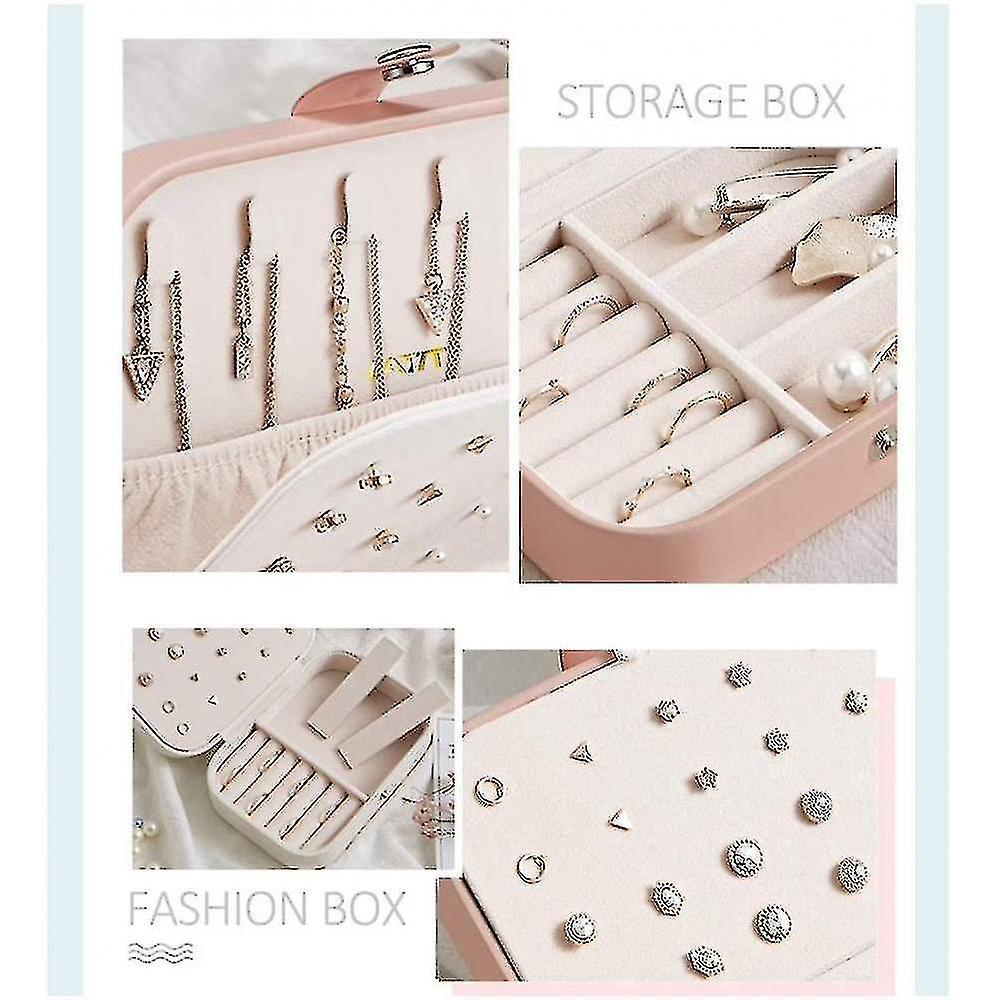 Hộp đồ trang sức tổ chức Travel PU Leather-Jewelry-Storage