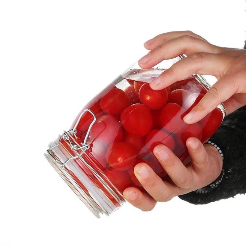 Hũ thuỷ tinh quai cài kim loại 750ml ngâm quả, đựng đồ uống...