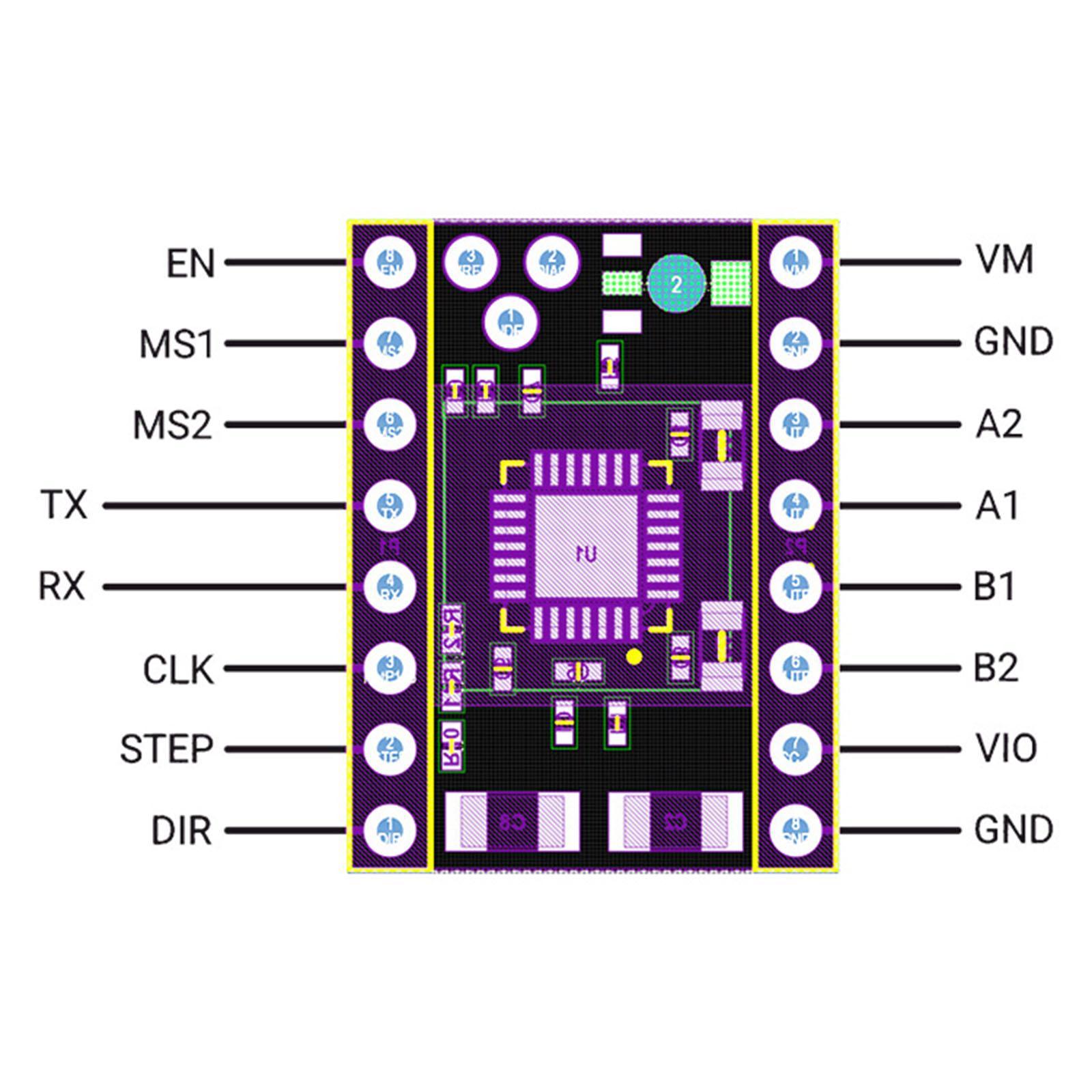 S6609 Stepstick Stepper Motor Driver Module UART, for 3D Printer Replace Tmc2208 Tmc2209 256 Microstep 3A Peak Current with Heat Sink