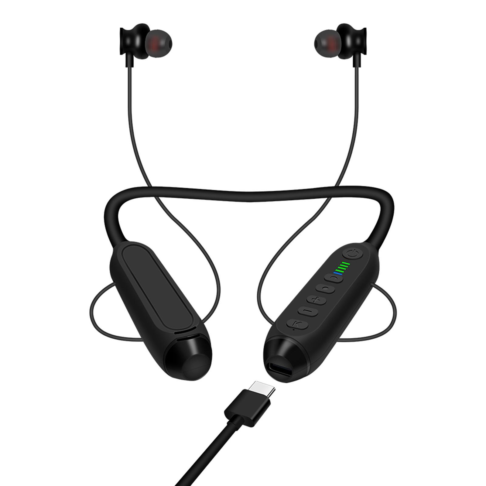 Neckband Bluetooth V5.3 Headphones W/Mic HD Stereo Sport Earbuds for Running Gym Home