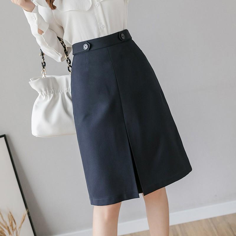 Chân Váy dài Chữ A Xẻ trước Madela Phong cách thanh lịch ,Váy dài chữ A midi kiểu dáng basic công Sở , chất vải dày dặn có nhiều màu lựa chọn - CVLD06
