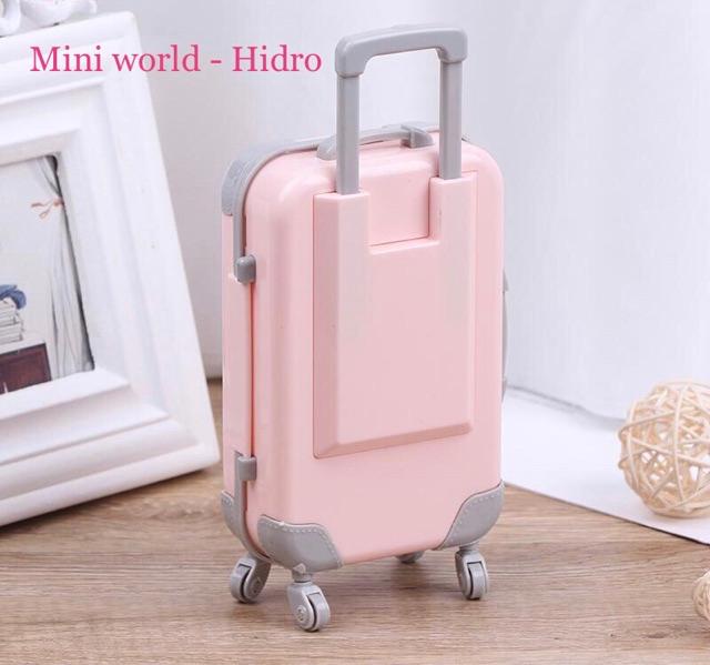 Mô hình Vali kéo mini trang trí nhà búp bê.