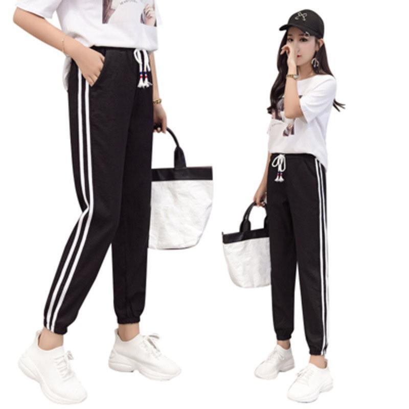 Quần dài kẻ sọc phong cách Hàn Quốc cho nữ