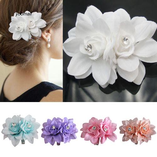 Cài tóc hoa trang điểm tóc cô dâu dạ tiệc