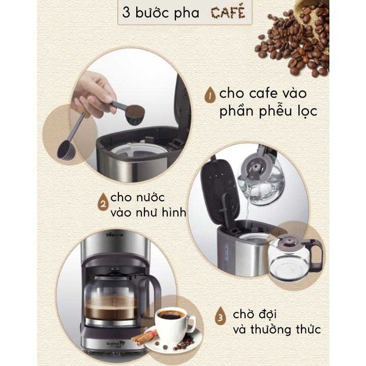 Máy pha café trà tự động máy pha cà phê và trà mini dung tích 700ml thiết bị làm trà cà phê - Hàng chính hãng