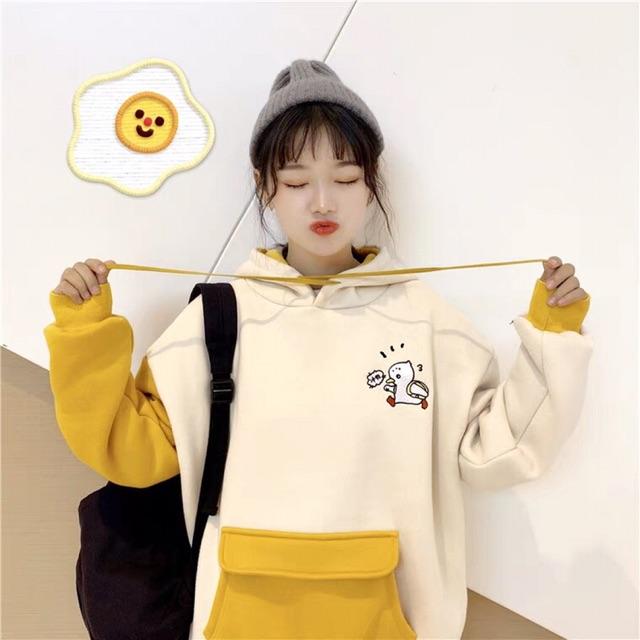 Áo hoodie nữ in hình vịt