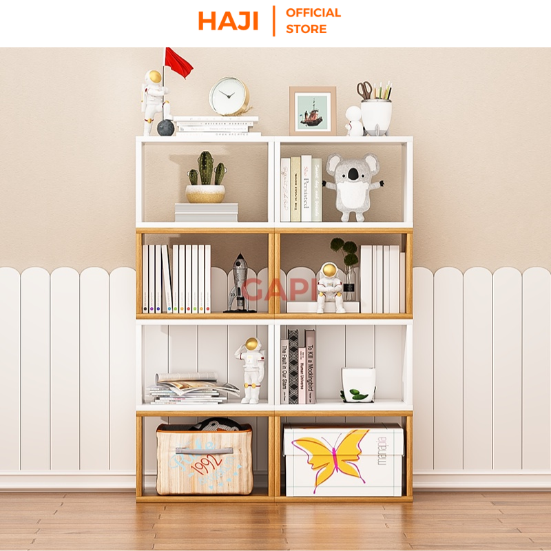 Kệ gỗ đa năng tiện lợi, kệ sách thông minh gỗ MDF chống ẩm HAJI A252