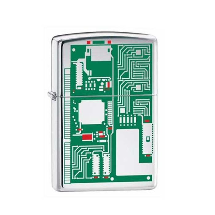 Bật Lửa Zippo Circuit Board Polished Chrome Chính Hãng Usa