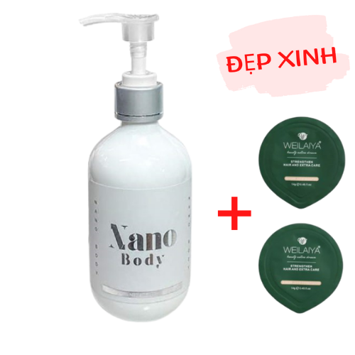 Kem Body Nano Huyền Phi giúp dưỡng trắng chuyên sâu, da mịn màng, chống nắng Tặng Kèm Gội (Xả) Mini Weilaiya Ngẫu Nhiên