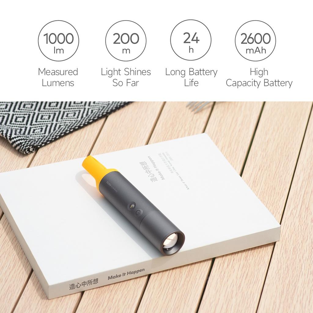 Đèn Pin Xiaomi Youpin Hoto 1000lm Siêu Sáng Có Độ Sáng Cao Dùng Trong Các Hoạt Động Ngoài Trời
