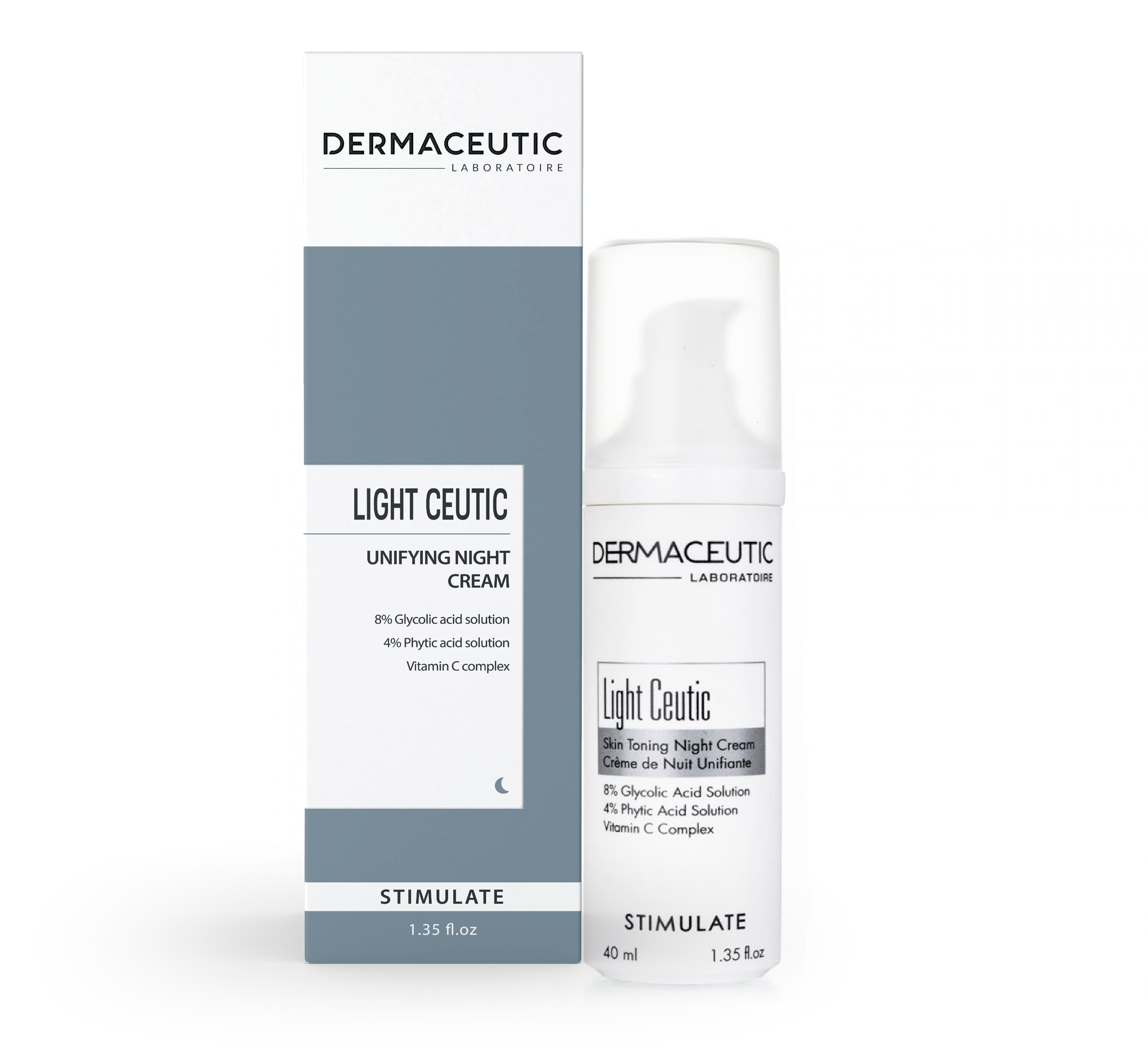 Kem dưỡng trắng sáng da ban đêm Dermaceutic Pháp - Light Ceutic