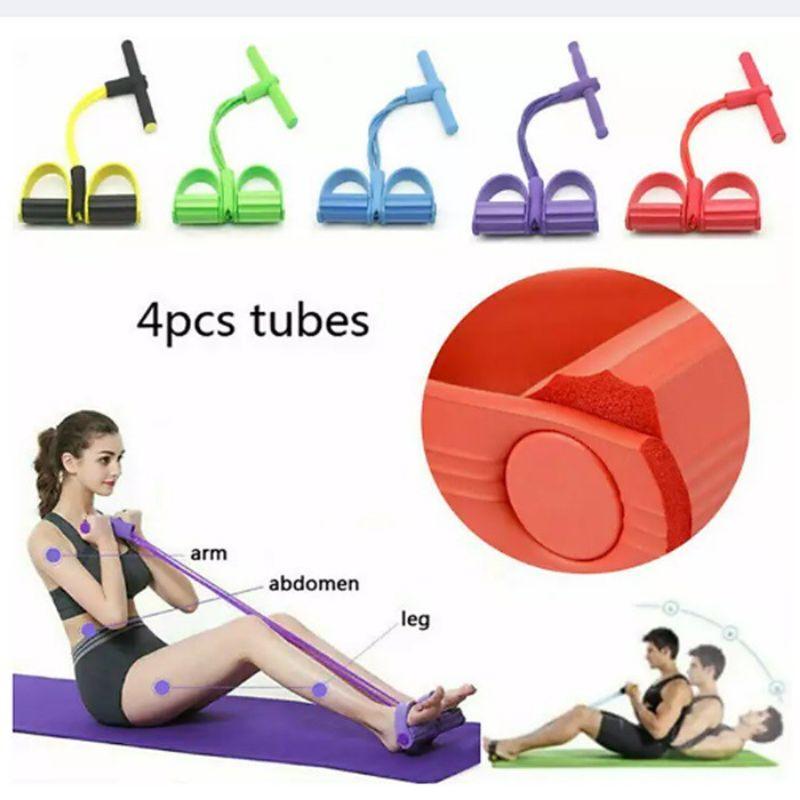 dây kéo đàn hồi 4 ống cao su tập thể dục