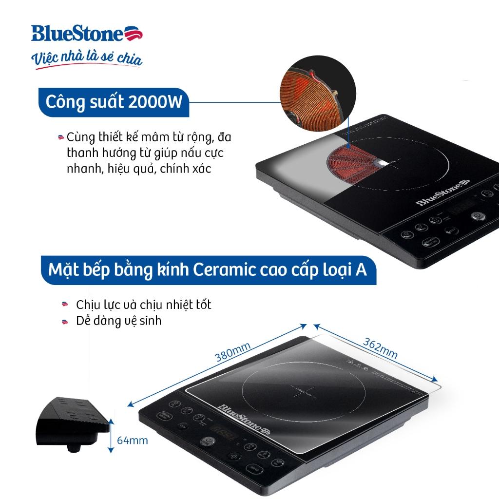 Bếp Từ Đơn BlueStone ICB-6609, Công Suất 2000w Tặng Kèm Nồi, Hàng Chính Hãng