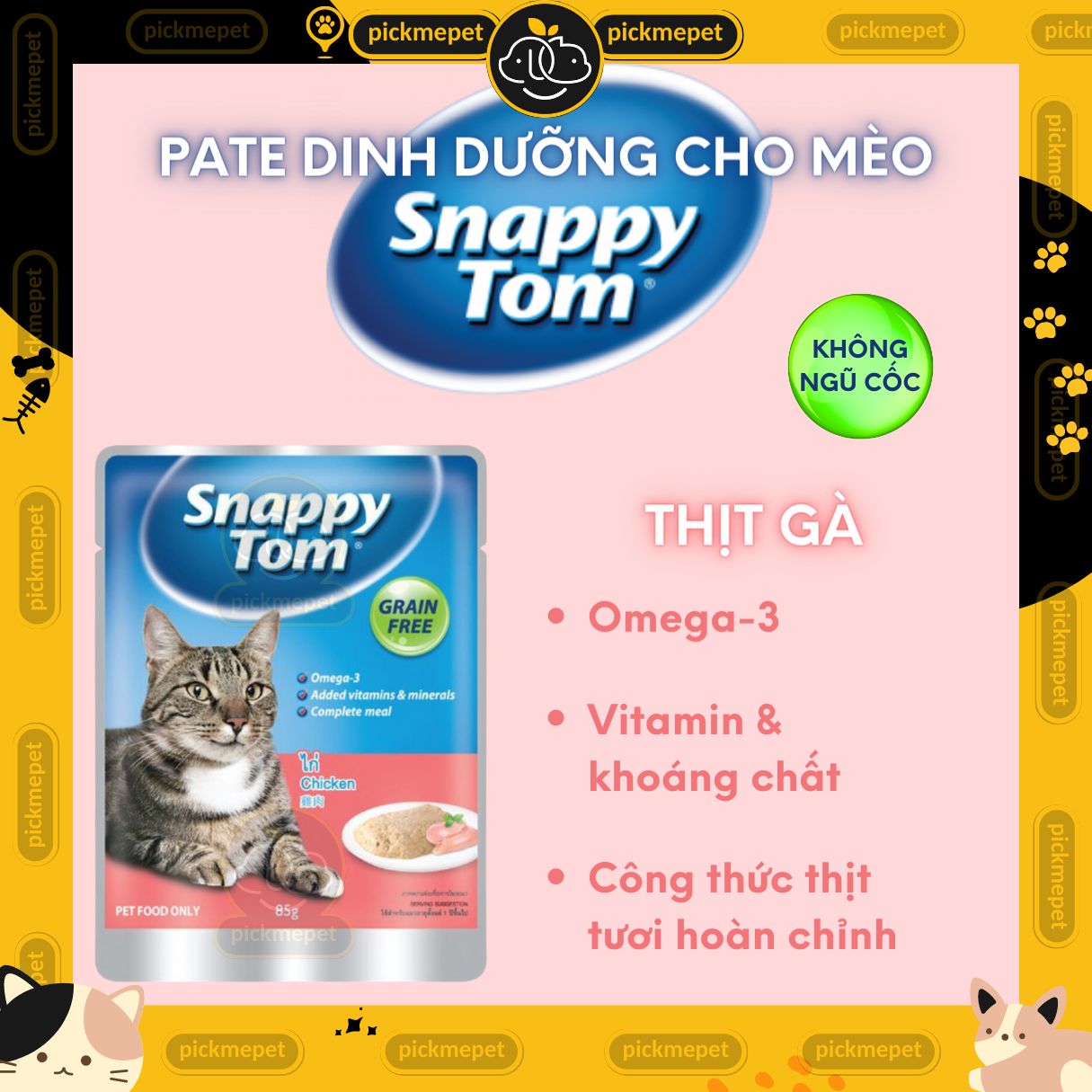 Pate Snappy Tom Cho Mèo Mọi Lứa Tuổi (85g)