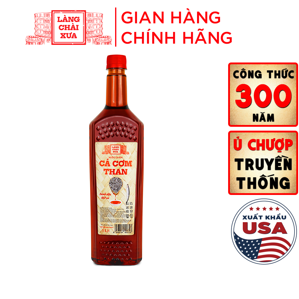Đặc Sản Phan Thiết - Nước Chấm Cá Cơm Than Làng Chài Xưa Chai Nhựa Cao Cấp 1 Lítchai Đặc Biệt Thanh Dịu An Toàn Tiết Kiệm