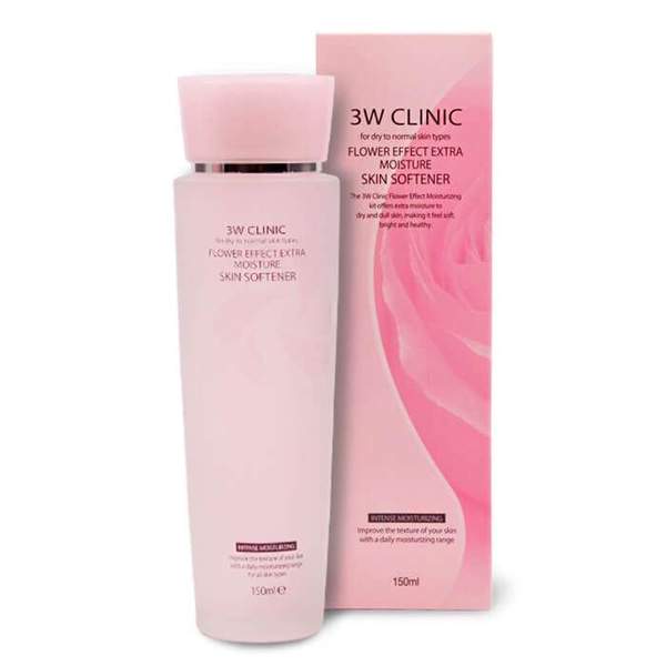 BỘ DƯỠNG DA VÀ LÀM TRẮNG CAO CẤP 3W CLINIC FLOWER EFFECT EXTRA MOISTURIZING SKIN CARE SET- HÀN QUỐC CHÍNH HÃNG